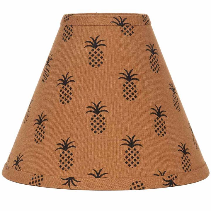 Pineapple Town Lampshade 14" Washer Mocha for wholesale by Home Collections by Raghu
