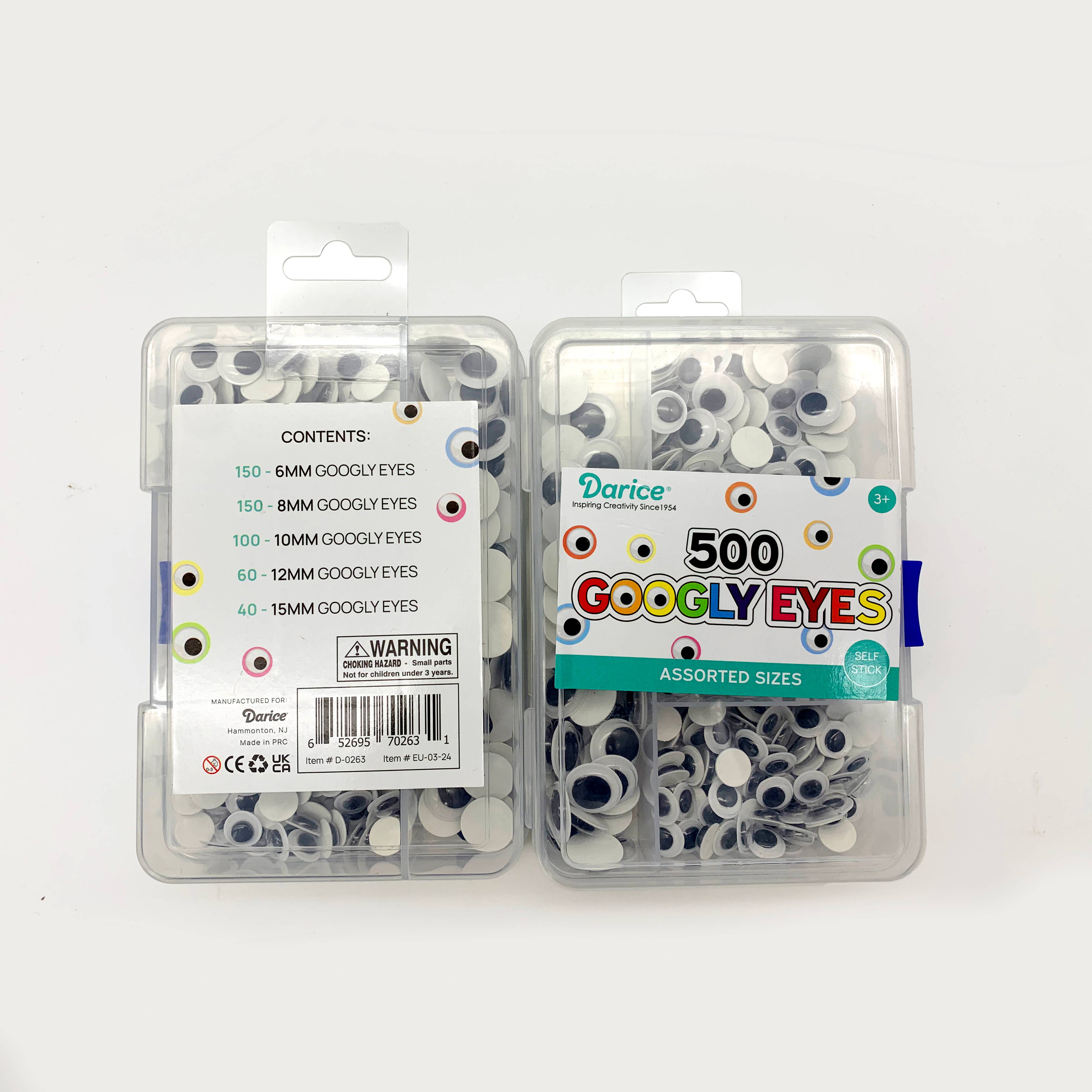 The Toy Group - Wholesale Craft Supplies - 500 Pcs Assorted Googly Eyes1
