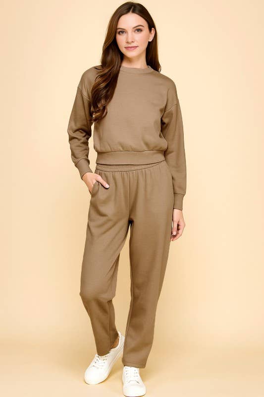 MIO WHOLESALE - Vente Ensemble de vêtements d'intérieur – femme - ENSEMBLE PULL-OVER & PANTALON AIR SCUBA CLASSIC SR01SET9