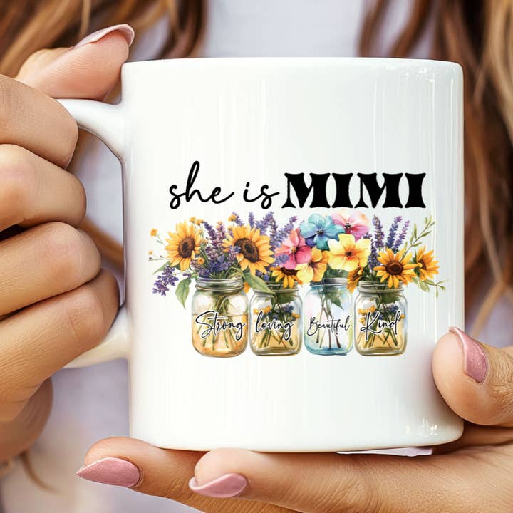She Is Mimi Mothers Day Mug for wholesale by Hello Gorgeous Mugs