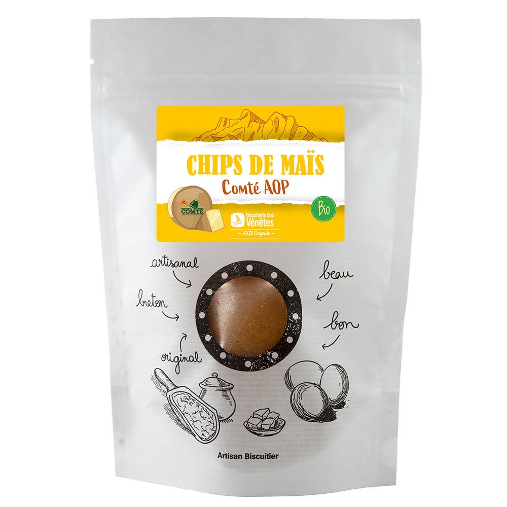 Biscuiterie des Vénètes - Wholesale Chips - AOP Comté Corn Chips - Organic0