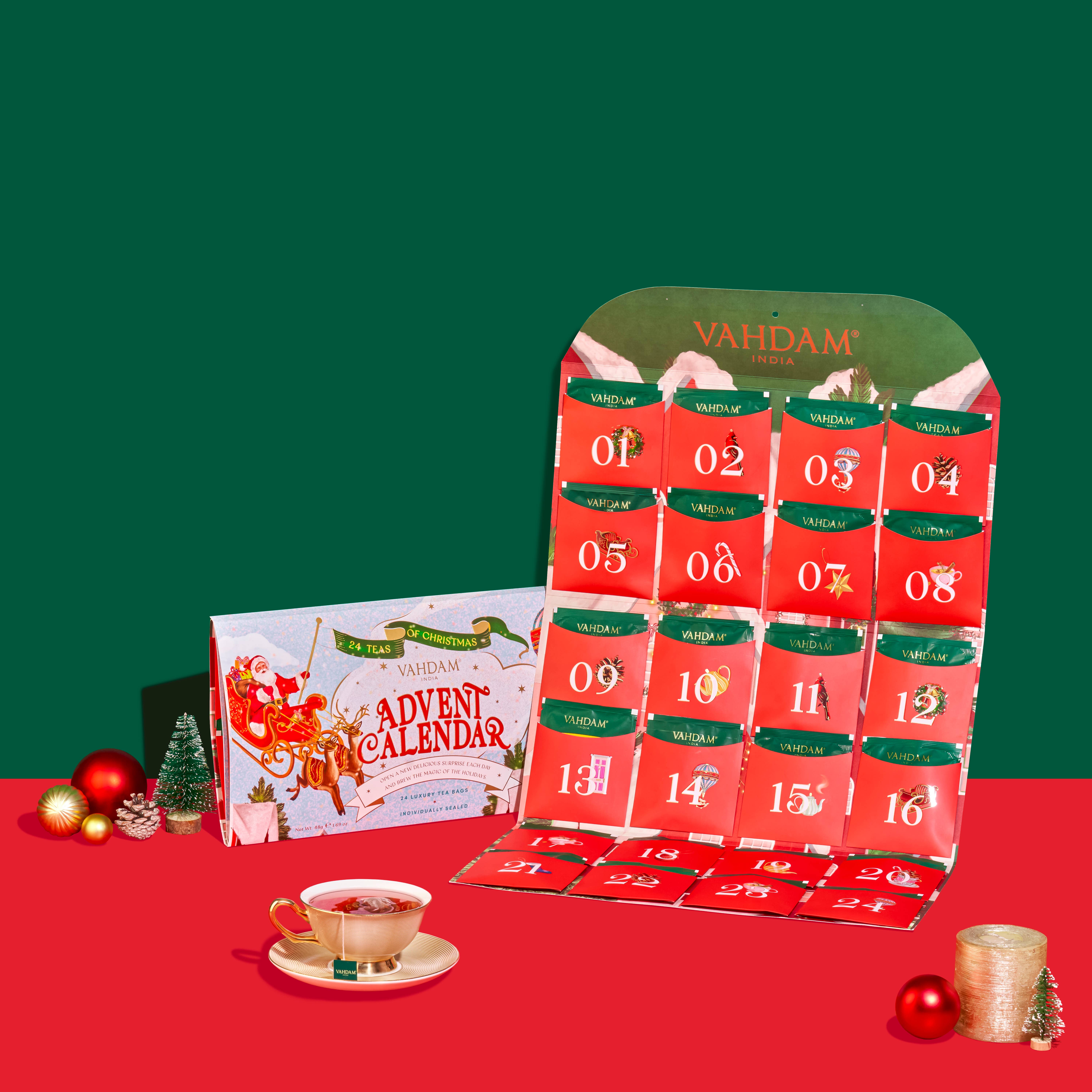 Vahdam Teas - Vente Calendriers de l'avent - Calendrier de l'Avent 1x24 - Format original1