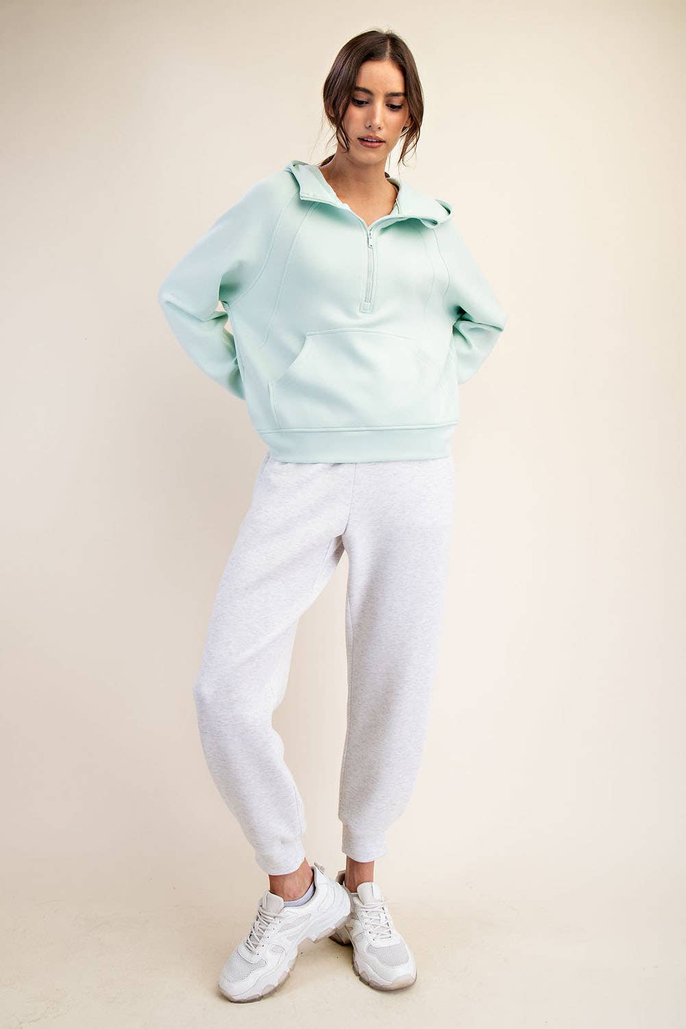 Rae Mode - Wholesale Hoodie - Women's - MODAL SCUBA QUARTER ZIP HODDIE JACKET24