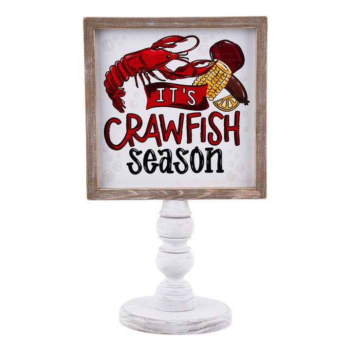 Crawfish Season Wood Stand for wholesale by Glory Haus