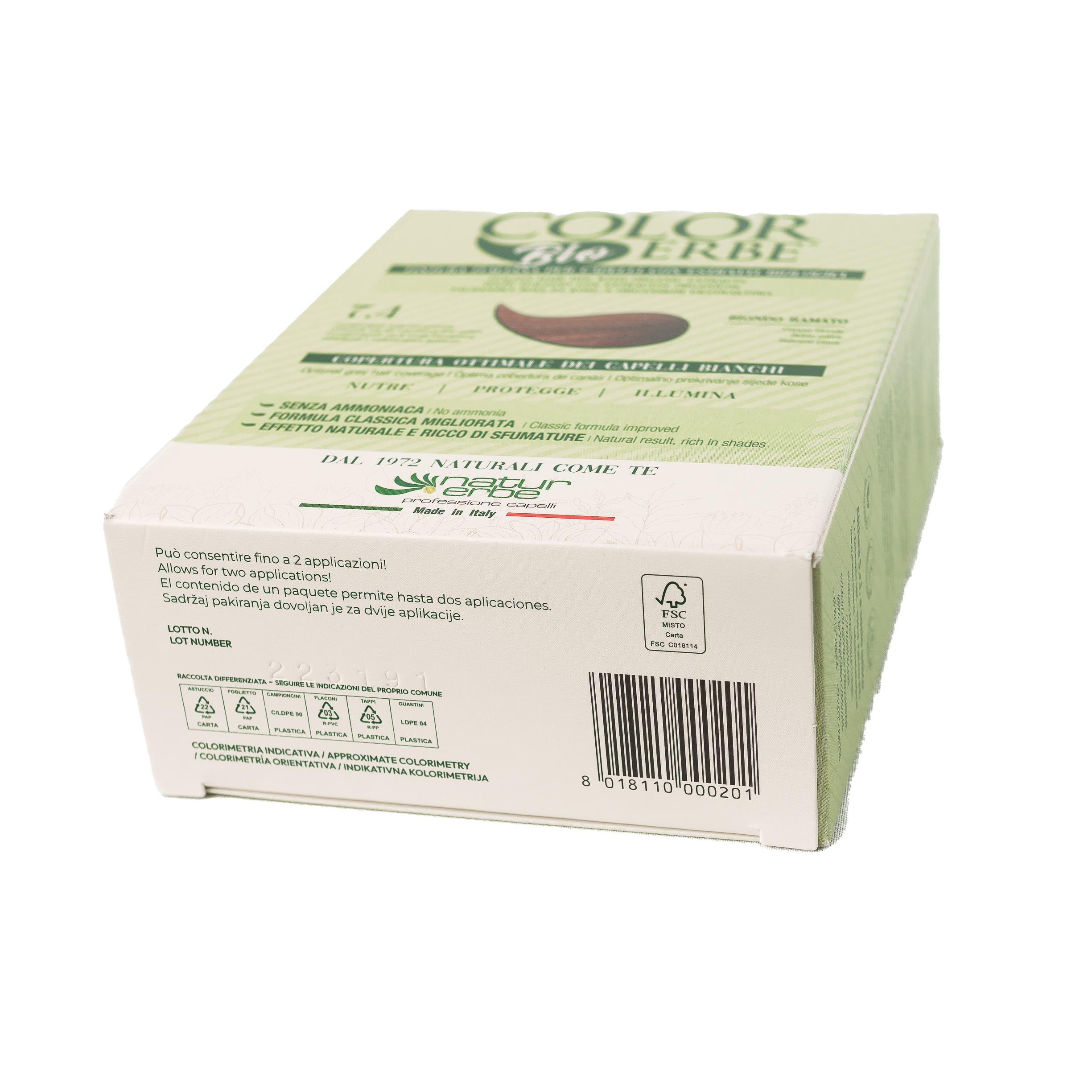 COLOR ERBE - Wholesale Hair Dye - Color Erbe Estr. Dye Organic Coppery Blond (7.4) - Made in Italy8