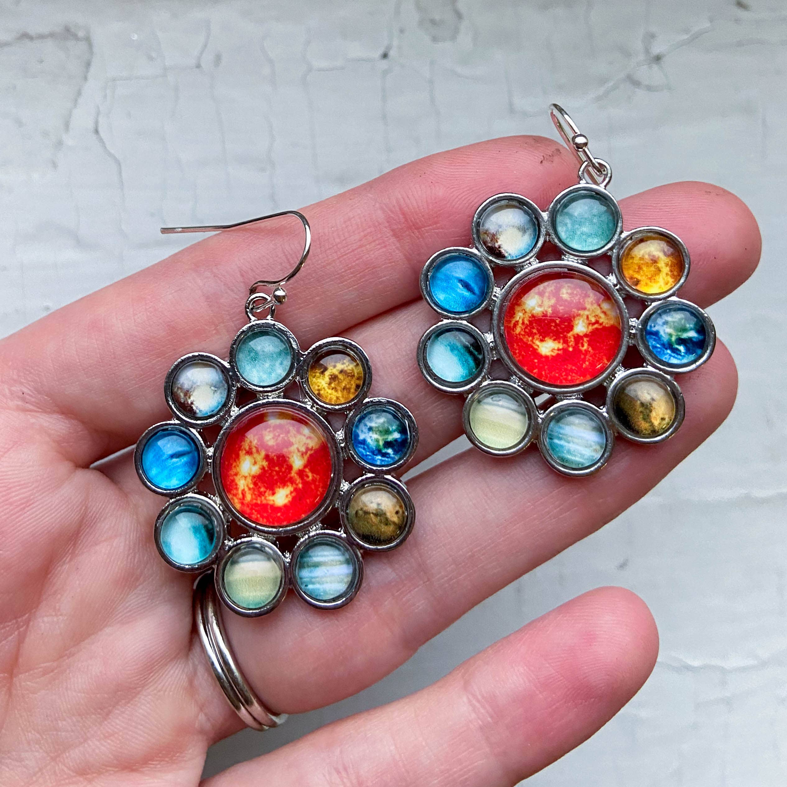 Yugen Handmade - Wholesale Dangle Earrings - Solar System Halo Earrings2