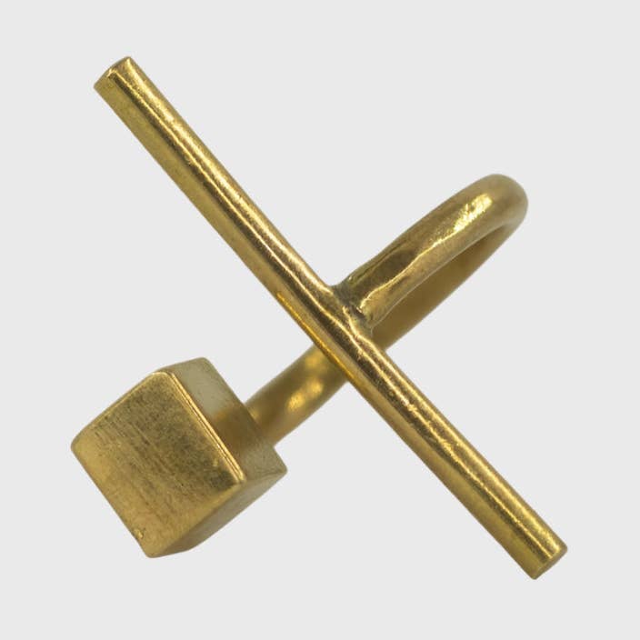 Open Adjustable Single Bar Brass Ring for Women - Pili for wholesale by Ecodunia