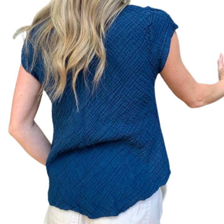 Unique Batik Fair Trade - Wholesale Blouse - Women's - Button Top | 100% Gauzy Cotton with Coconut Buttons