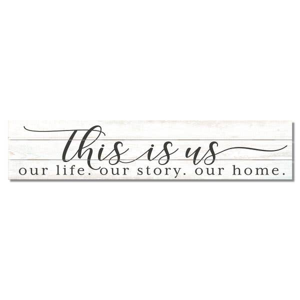 "This Is Us" Indoor/Outdoor Pine Pallet Wood Wall Sign for wholesale by CounterArt/Highland Home/Thirstystone