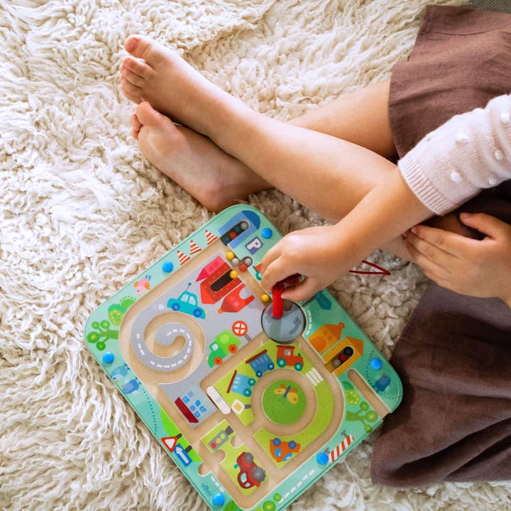 HABA USA - Vente Jouet classique – enfant - Jeu de puzzle magnétique Labyrinthe de ville2