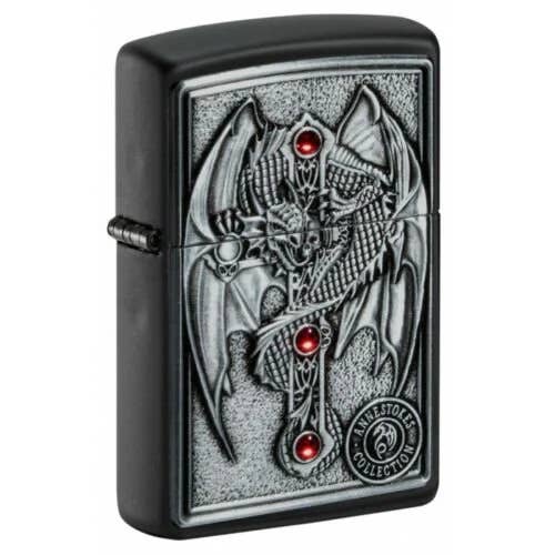 Zippo Lighter: Anne Stokes, Dragon and Cross Emblem for wholesale by Lighter King