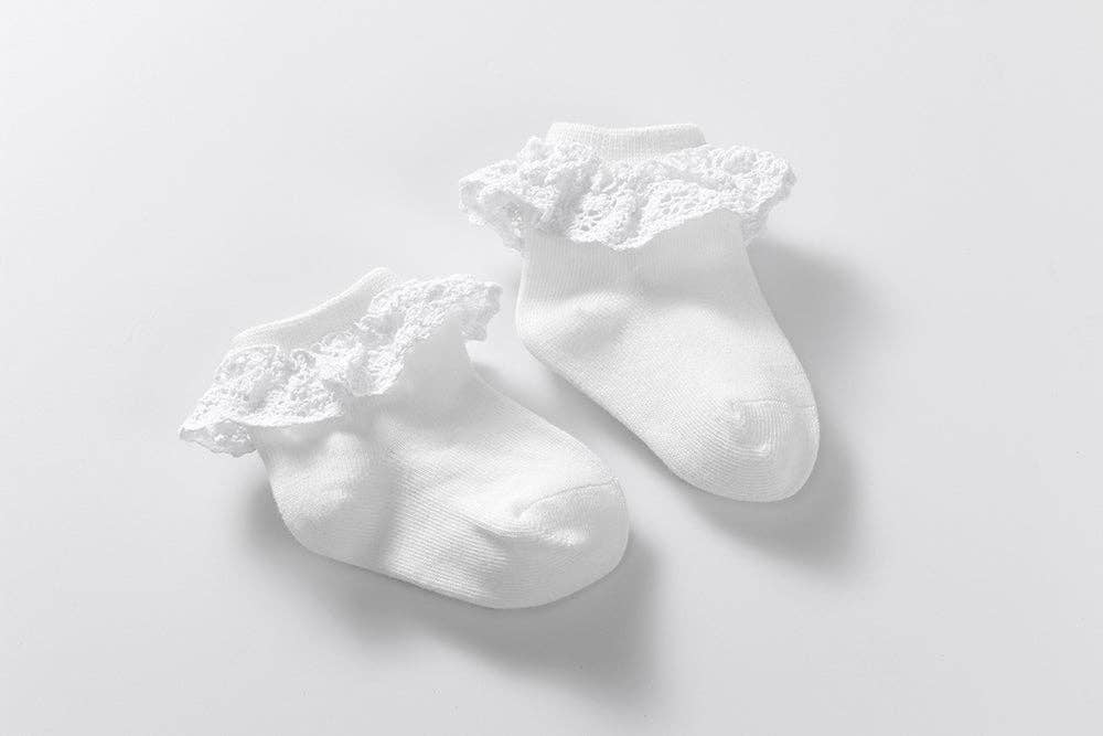MaMer - Wholesale Socks - Kids & Baby - AMELIA - Socks with high quality lace (hand stitched) 0