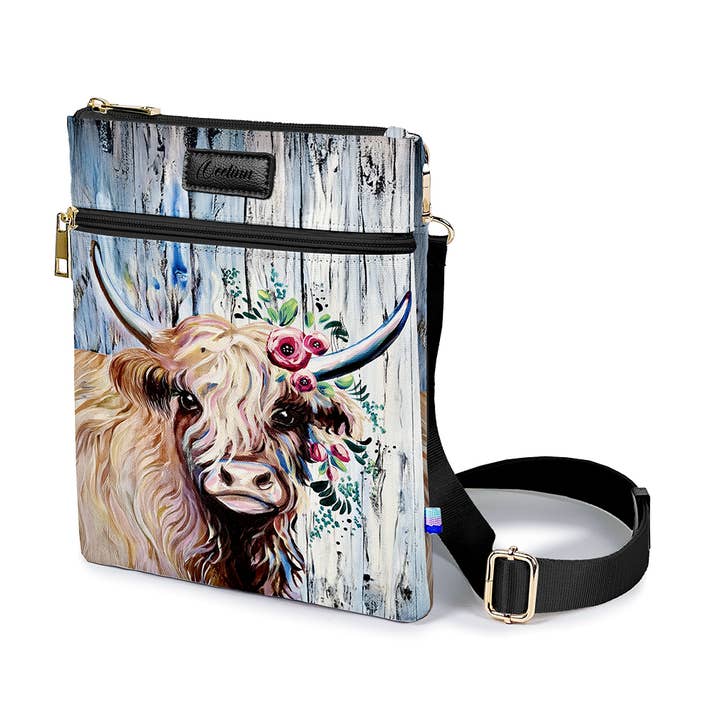 Bolso Bandolera Encantador de Vaca de las Tierras Altas Estilo Acogedor de Casa de Campo para Llevar para venta al por mayor de OEELINN