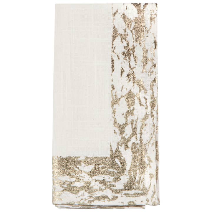 Danica Heirloom - Wholesale Dinner & Cloth Napkin - Gold Glimmer Napkins Set of 4