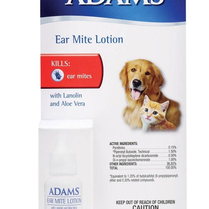 Petdropshipper - Wholesale Pet Cleaning Supplies - Adams Ear Mite Treatment Clear 1ea/0.5 fl oz