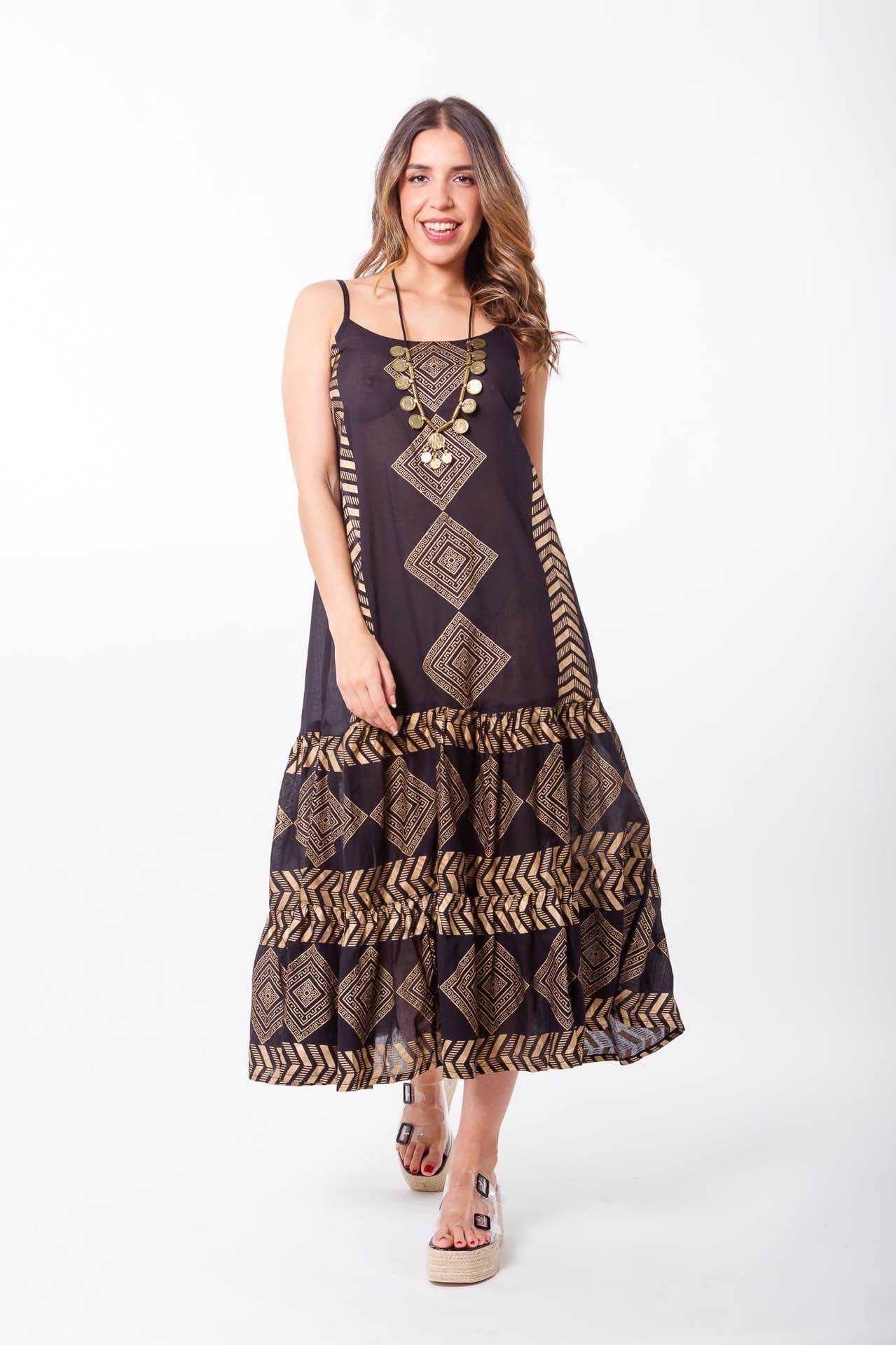 SWEET MAGIC MODA Y COMPLEMENTOS - Wholesale Dress - Women's - BOHO CHIC STRAPPY VISCOSE DRESS