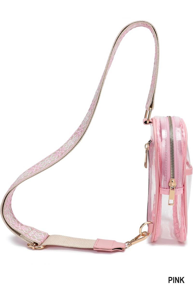 42POPS - Wholesale Crossbody Bag - Women's - `.Clear Sling Bag With Guitar Strap7