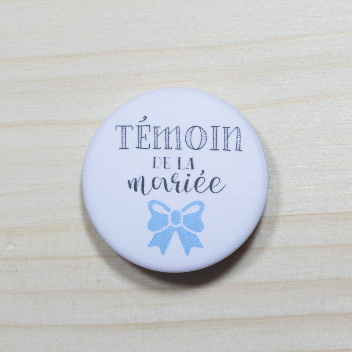 Te Whaka - Wholesale Lapel Pin/Button - Bridal Witness Wedding Badge (blue)