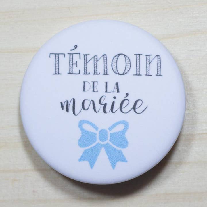 Te Whaka - Wholesale Lapel Pin/Button - Bridal Witness Wedding Badge (blue)0