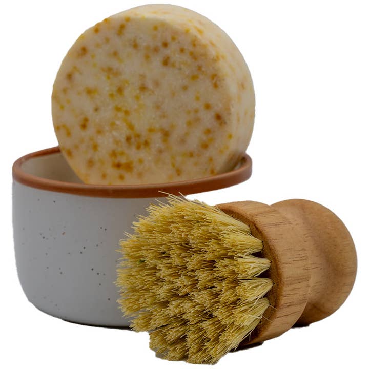 Doc Beumer's Lemon Bastile Solid Dish Soap for wholesale by Wild Waters Soapery