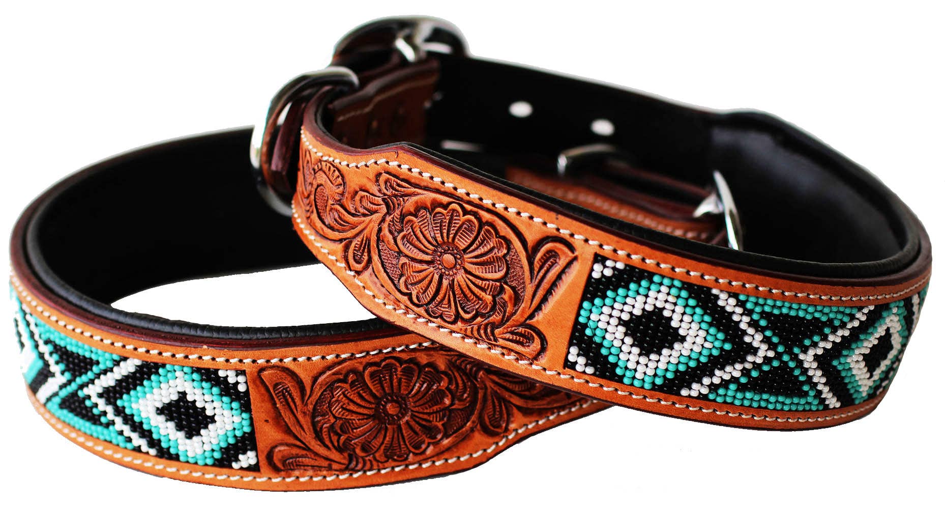 western beaded dog collars