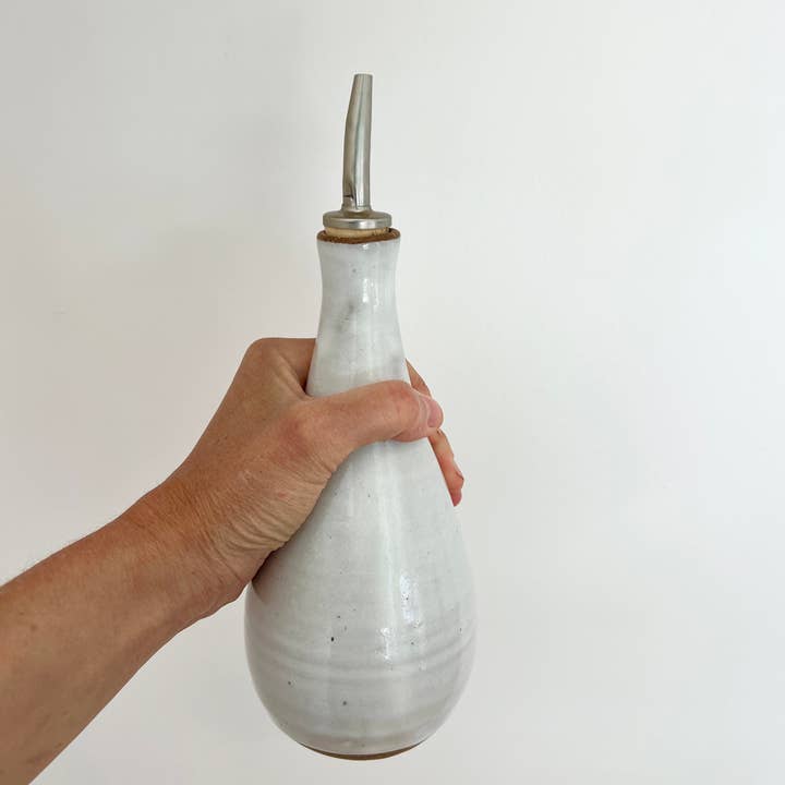Keyes Pottery - Wholesale Oil/Vinegar Dispenser - Oil Cruet-Linen1