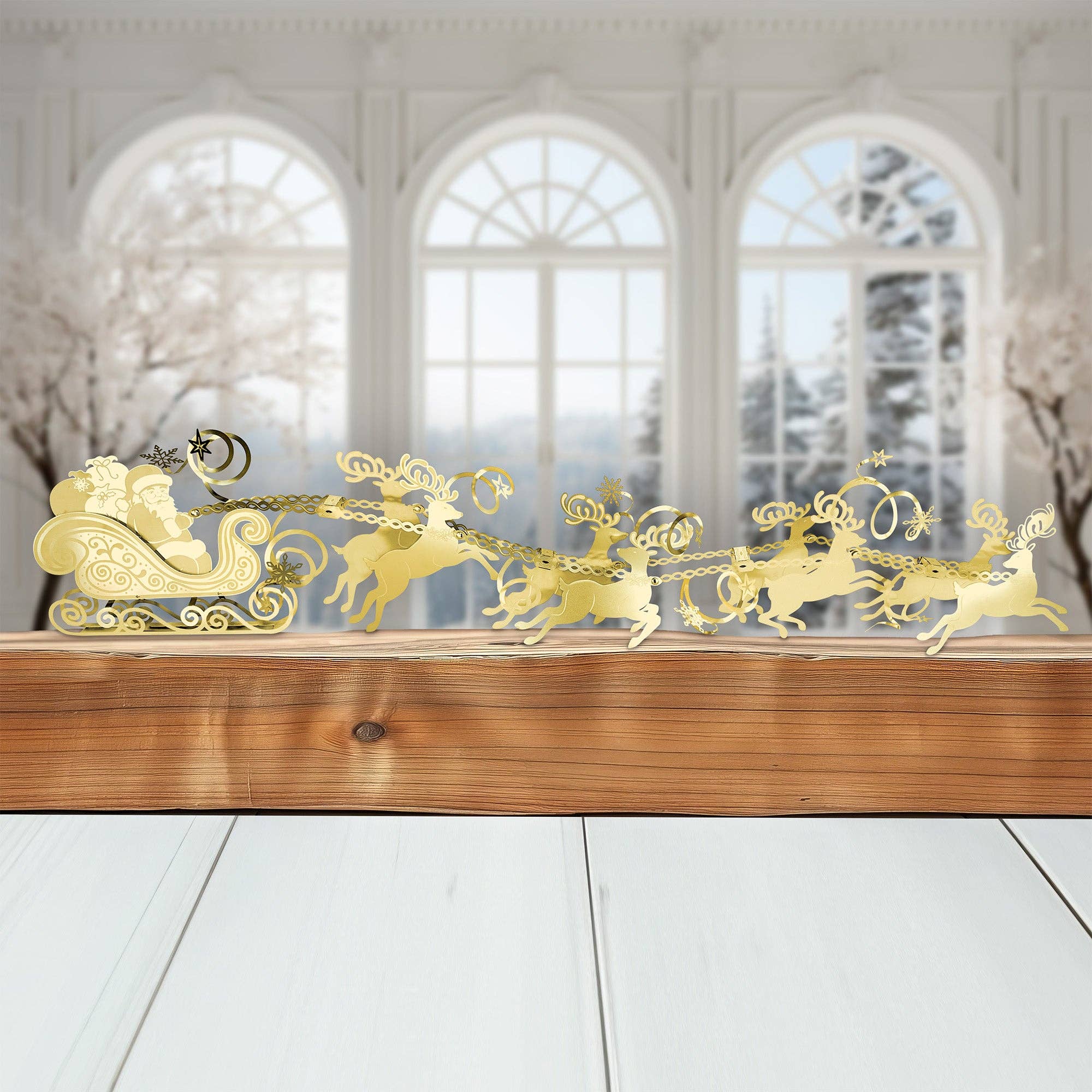 Inspired Indigo - Wholesale Bunting/Garland - Santa and Reindeer Metal Garland15