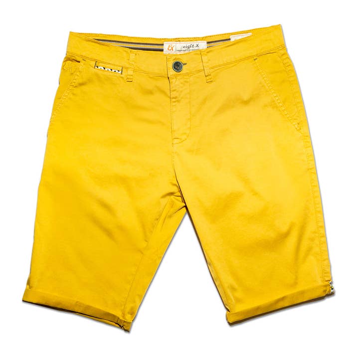 YELLOW Regalia Chino Shorts - Mustard for wholesale on Faire
