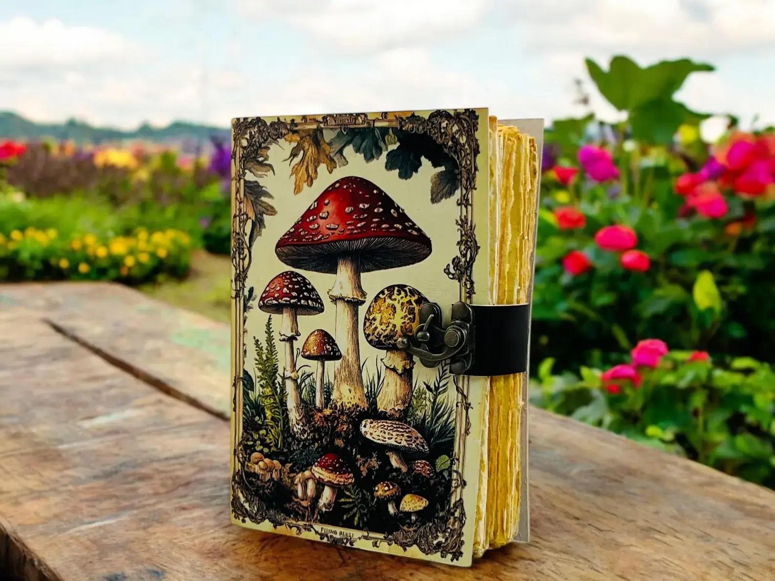 MNM HANDICRAFTS - Wholesale Journal/Diary - Grimoire Vintage Mushroom leather journal Handmade Antique 6