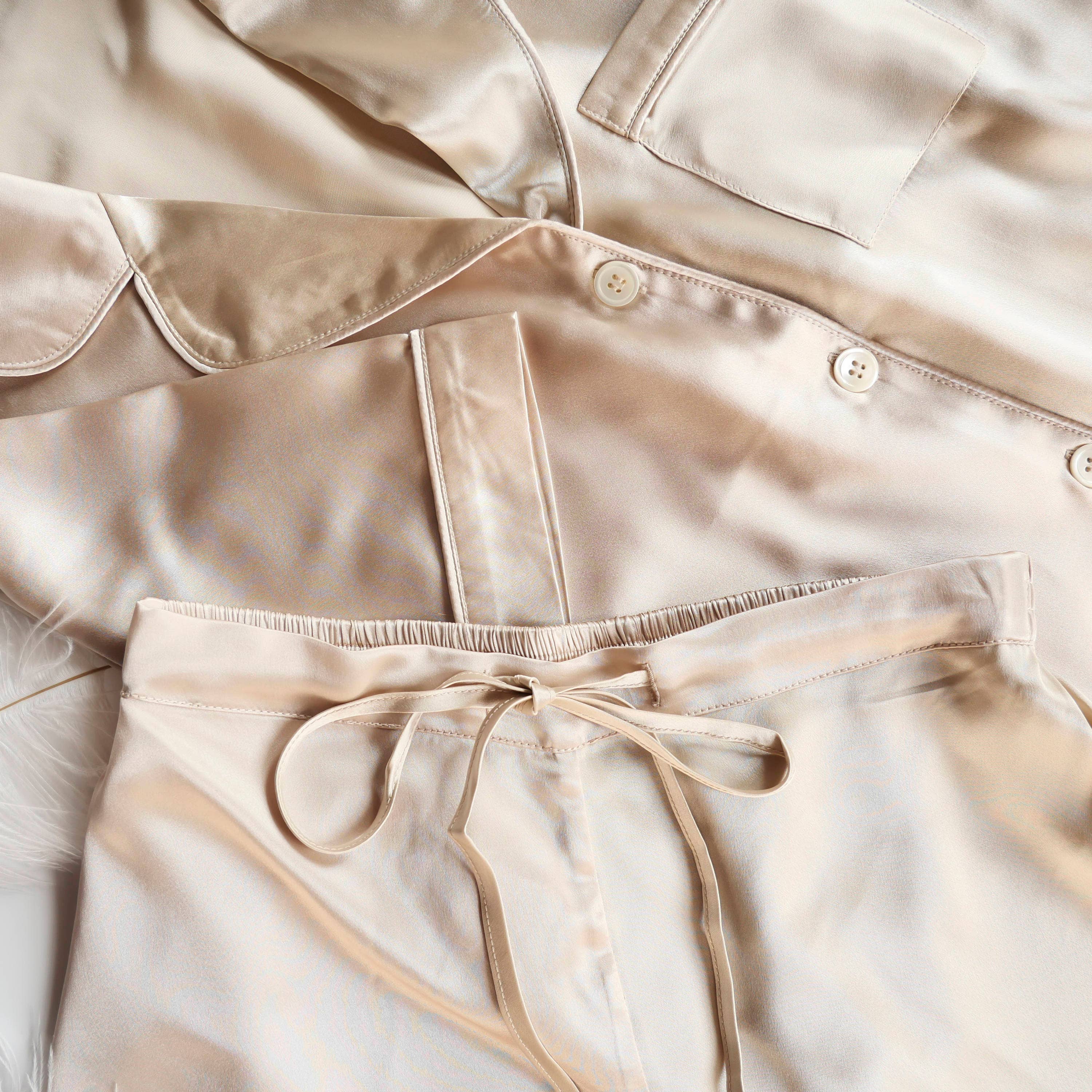 Adore By Michelle Mura Sleepwear & Bridal - Wholesale Sleepwear Set - Women's - Heavenly Short Sleeve Pajama Sleepwear Champagne Bridal 2