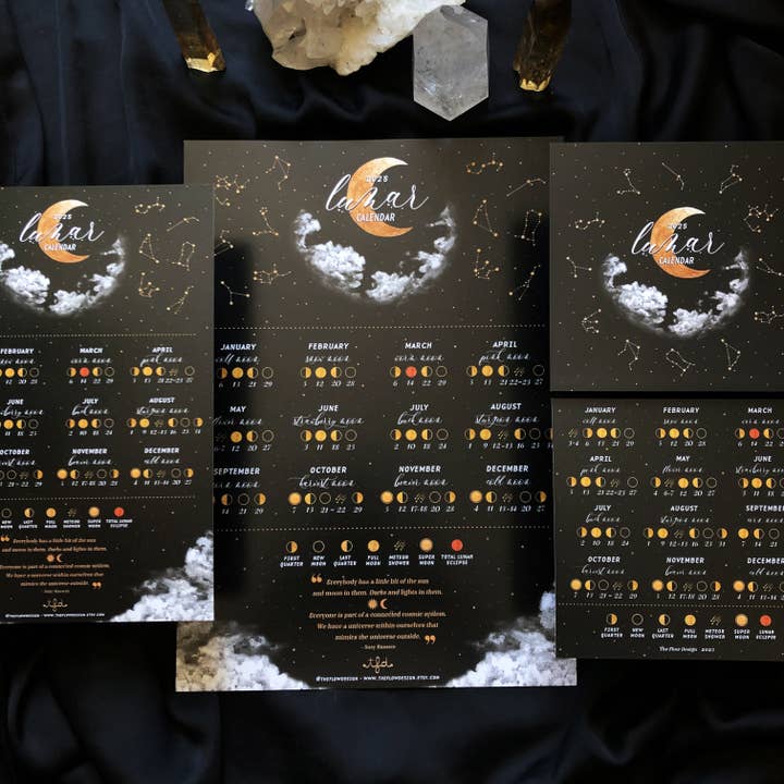 The Flow Design – Großhandel Kalender – 2025 Mondkalender, Mondkalender, Mondphasen 2025