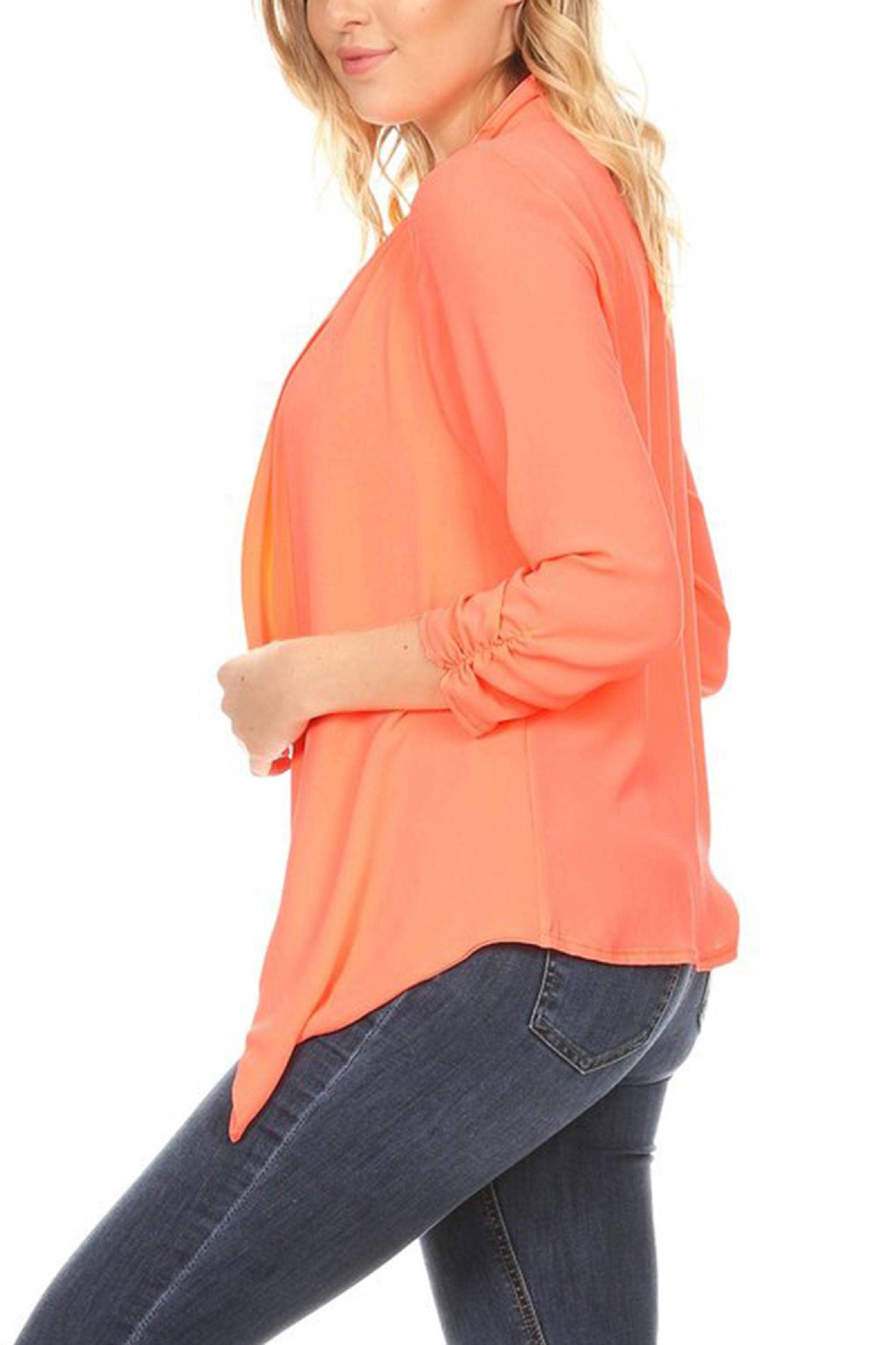 MOA COLLECTION - Wholesale Blazer - Women's - Women's Woven Casual Relaxed Fit Open Front Blazer Jacket14