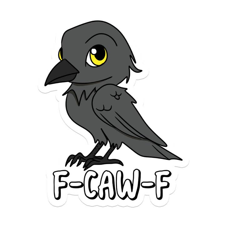 Rebel and Siren Stickers - Wholesale Sticker - F Off Raven | Gothic | Animal | Waterproof Sticker | 3"0