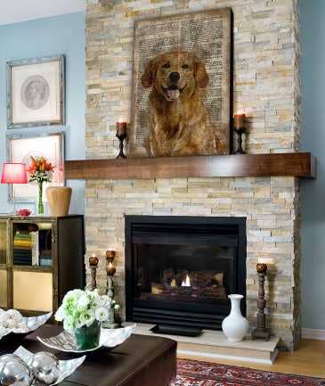 The Shizzle Print Co - Vente Affiche d'art - Panneau mural vintage en bois Golden Retriever 30,5 x 20,3 cm1