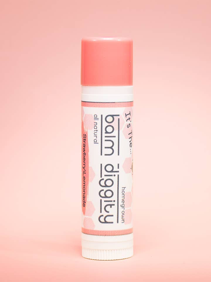 It's The Balm Diggity Natural Strawberry Lemonade Lip Balm for wholesale by It’s The Balm Diggity All-Natural Lip Balm