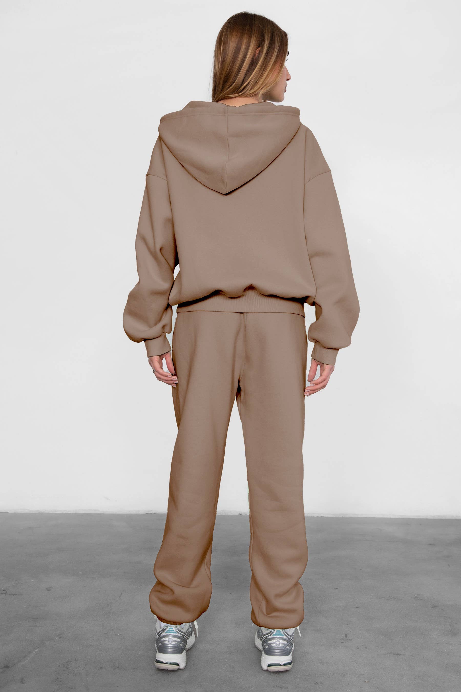 TICTOC - Wholesale Hoodie - Women's - UNIVERSITY Plush Fleece Loose Fit Zip Up Hoodie With Pockets17