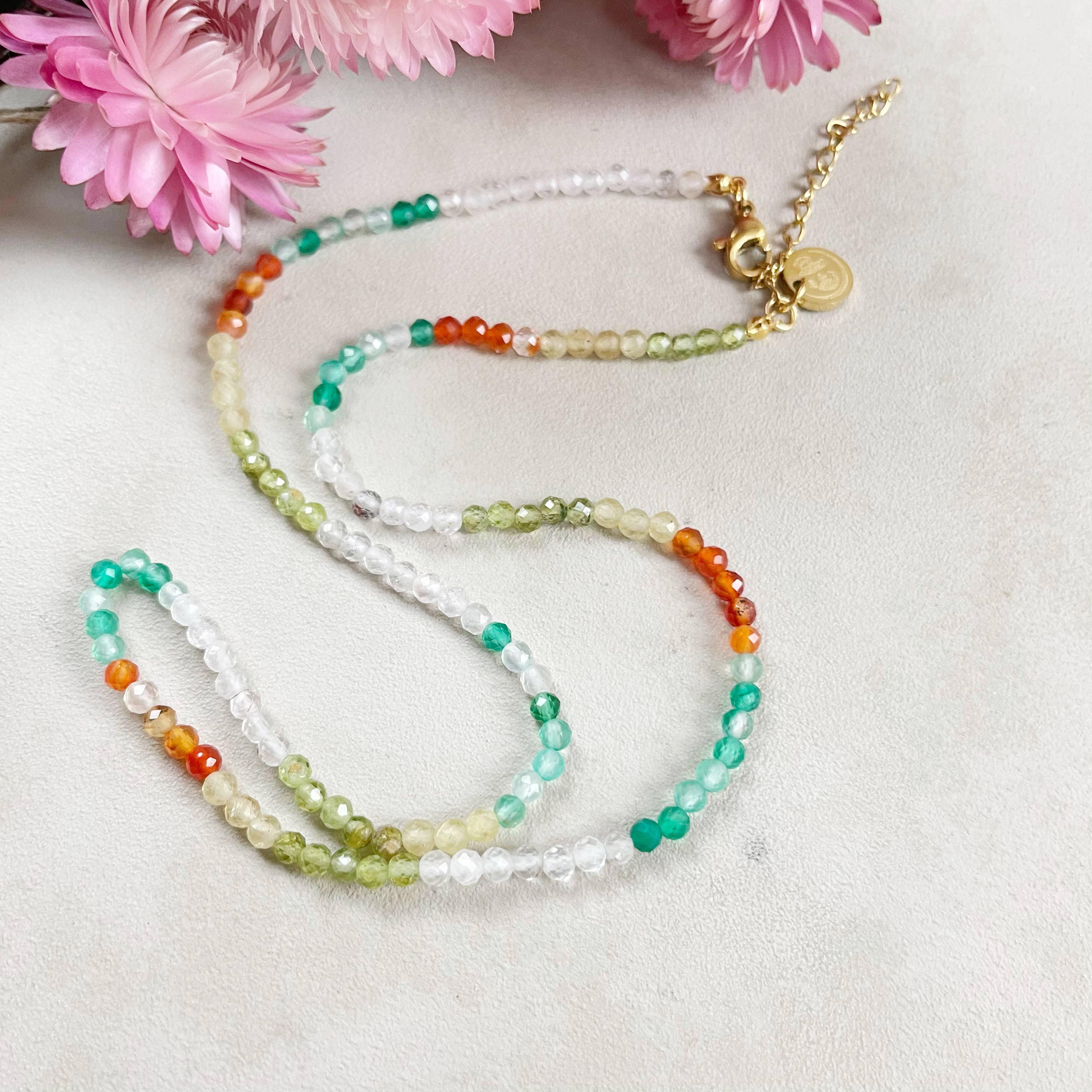 Ewelina Pas Jewelry - Wholesale Kralen/parelketting - Etus// Meadow halsketting met edelstenen en kralen5