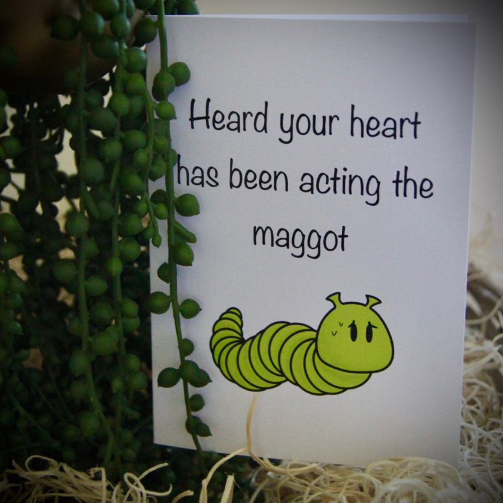 The Elephant in the Room Gifts - Wholesale Get Well Card - Heard Your Heart Has Been Acting The Maggot - Card3