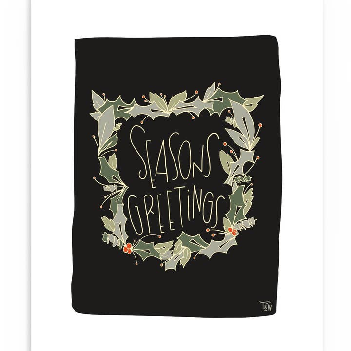 Season's Greetings | Holiday Art Print for wholesale by Tuxberry & Whit