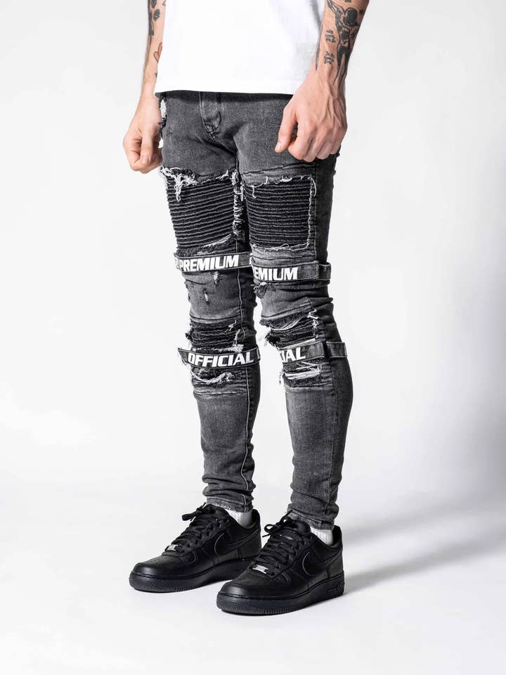 Jean Biker Denim Premium 2 ans pour la vente par UNEFFECTED STUDIOS