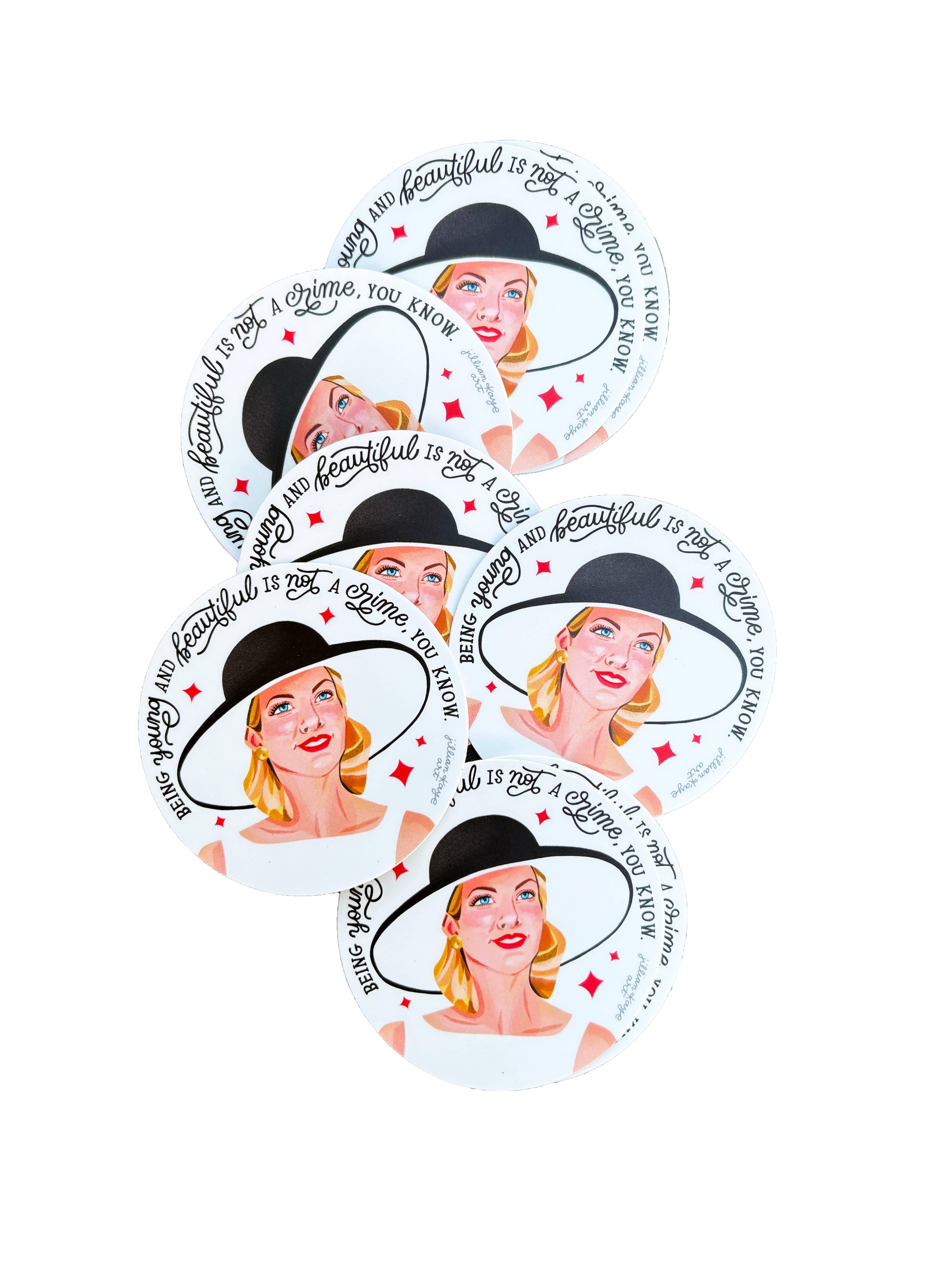 Jillian Kaye Art - Wholesale Sticker - Meredith Blake 3" Vinyl Sticker1