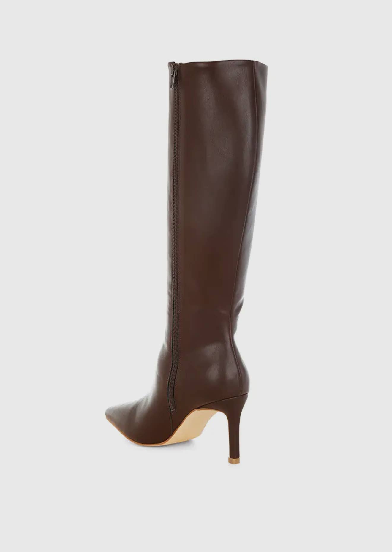 Italy's Kloset - Wholesale Boots - Women's - Faux Leather Calf Boots-Brown 3