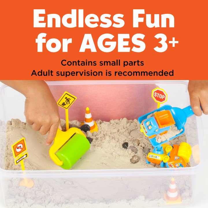 Faber-Castell / Creativity for Kids - Wholesale Toy Set - Kids - Sensory Bin Construction Zone Activity Bin for Kids