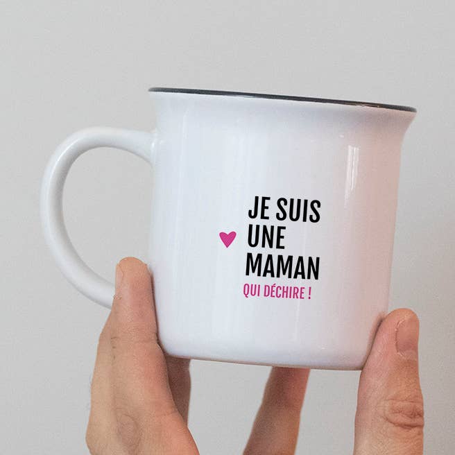 Mug Je suis une maman qui déchire / Fête des Mères pour la vente par Bibiche fait son Cirque