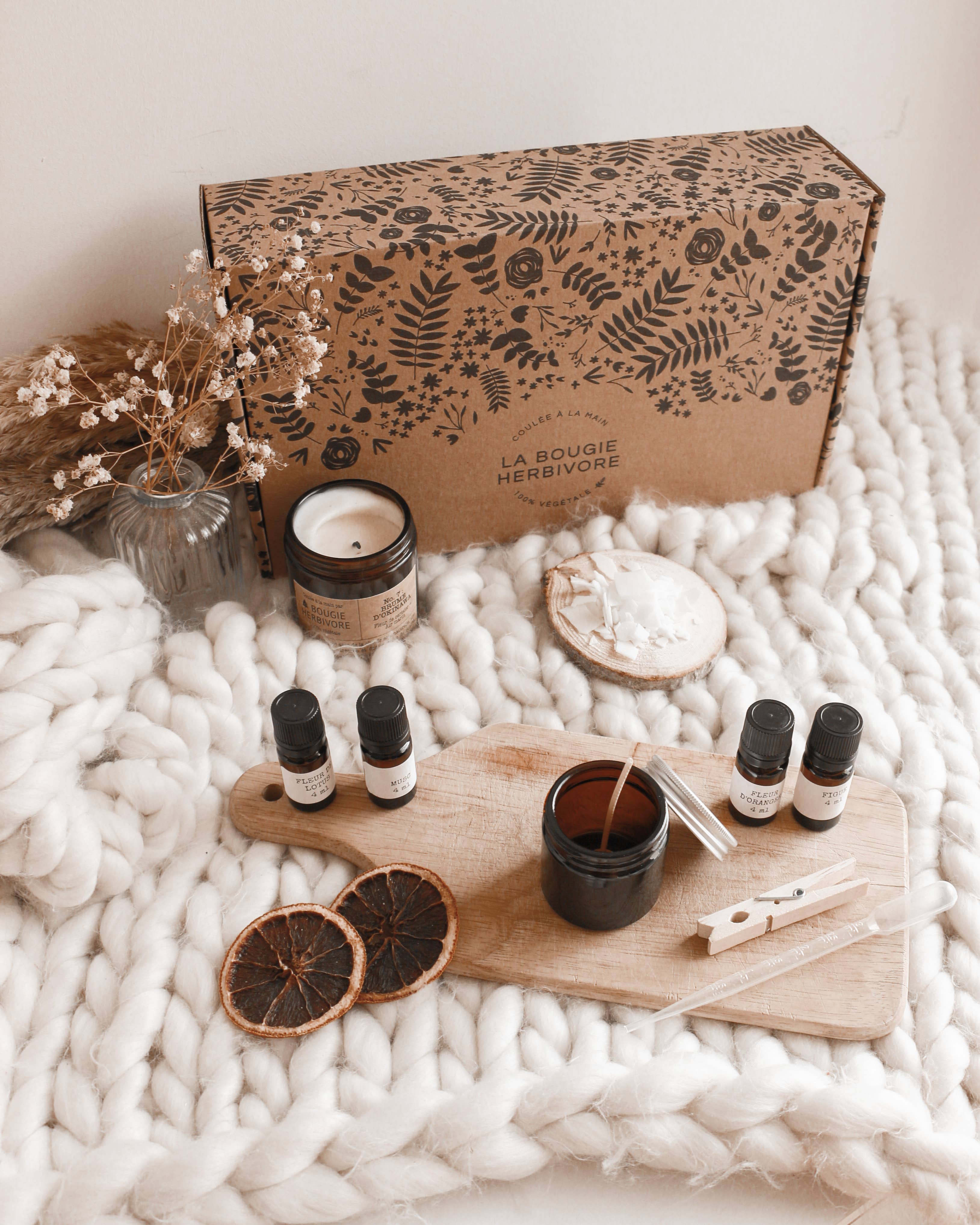 LA BOUGIE HERBIVORE - Wholesale DIY Craft Kit - DIY box - 4-candle making kit (Flowery) or (Woody)5