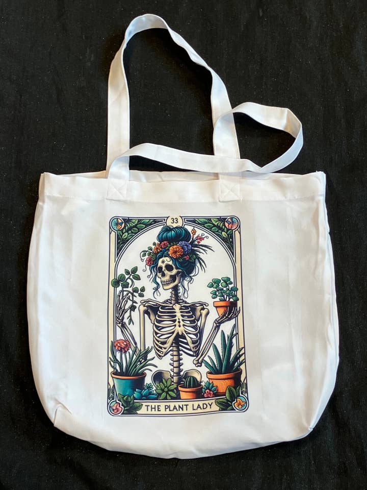 Plant lady tarot tote bag for wholesale by thegloomycottage