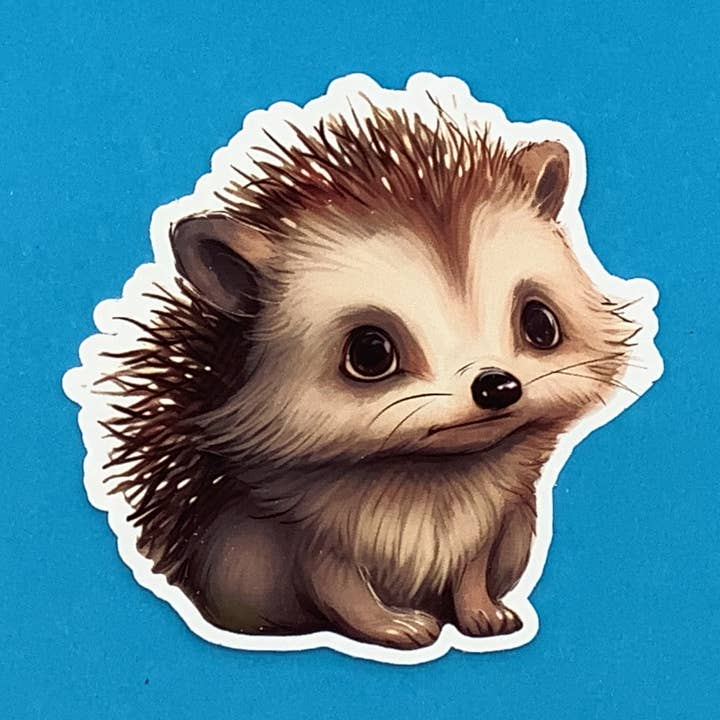 Harri Hedgehog Vandtæt Vinyl Sticker for engroshandel hos Something Personal
