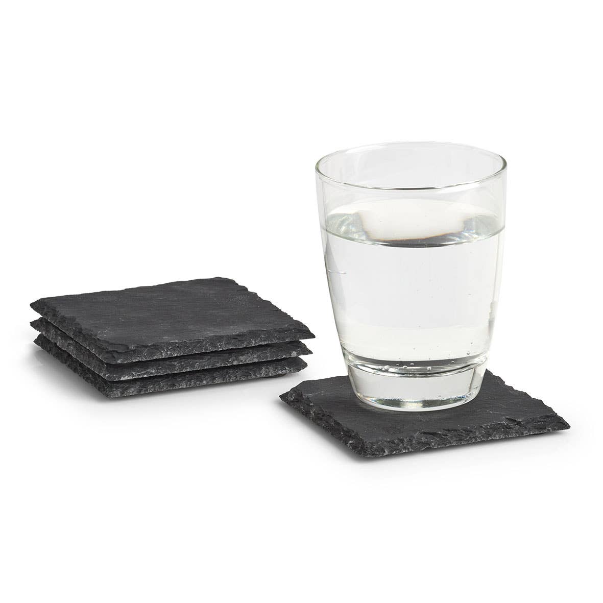 anthracite Coaster Set, 4-Piece, Slate for wholesale on Faire1