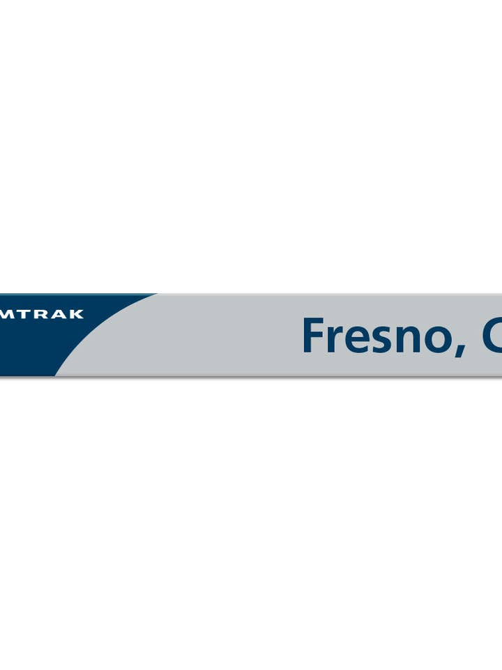 Fresno, CA Mini Station Sign for wholesale by TransitGifts.com