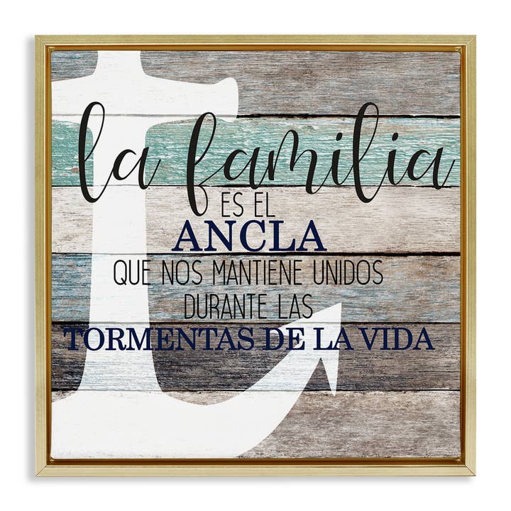 Stupell Industries - Wholesale Wall Sign - Familia Nuestro Ancla - Framed Wall Art23